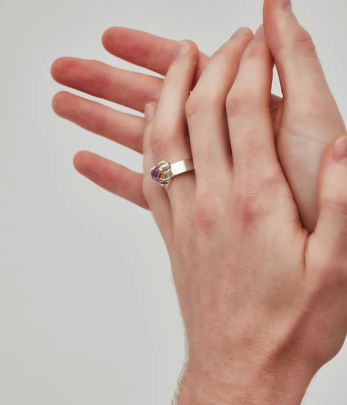 Love Claw Ring Mystic Quartz