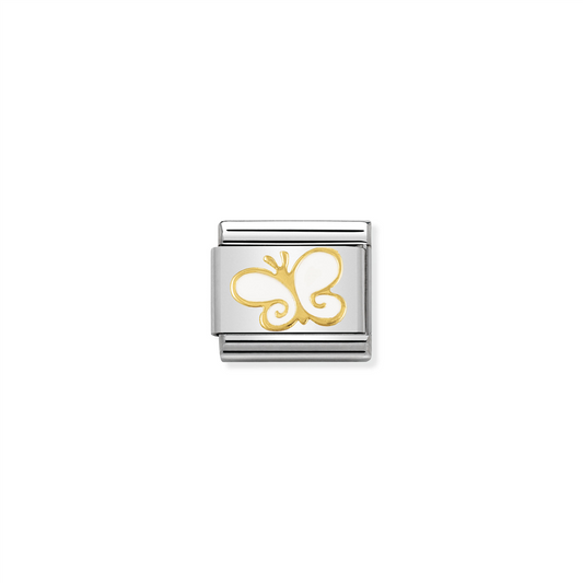 Composable Classic Link 030278/03 White & Gold Butterfly in 18k Gold