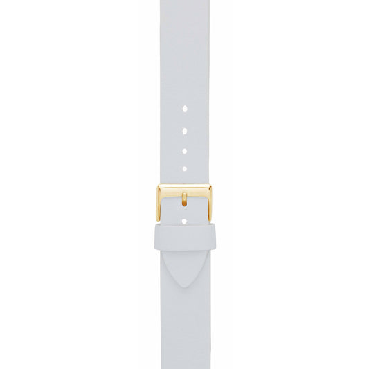 White 14mm Leather Watch Strap