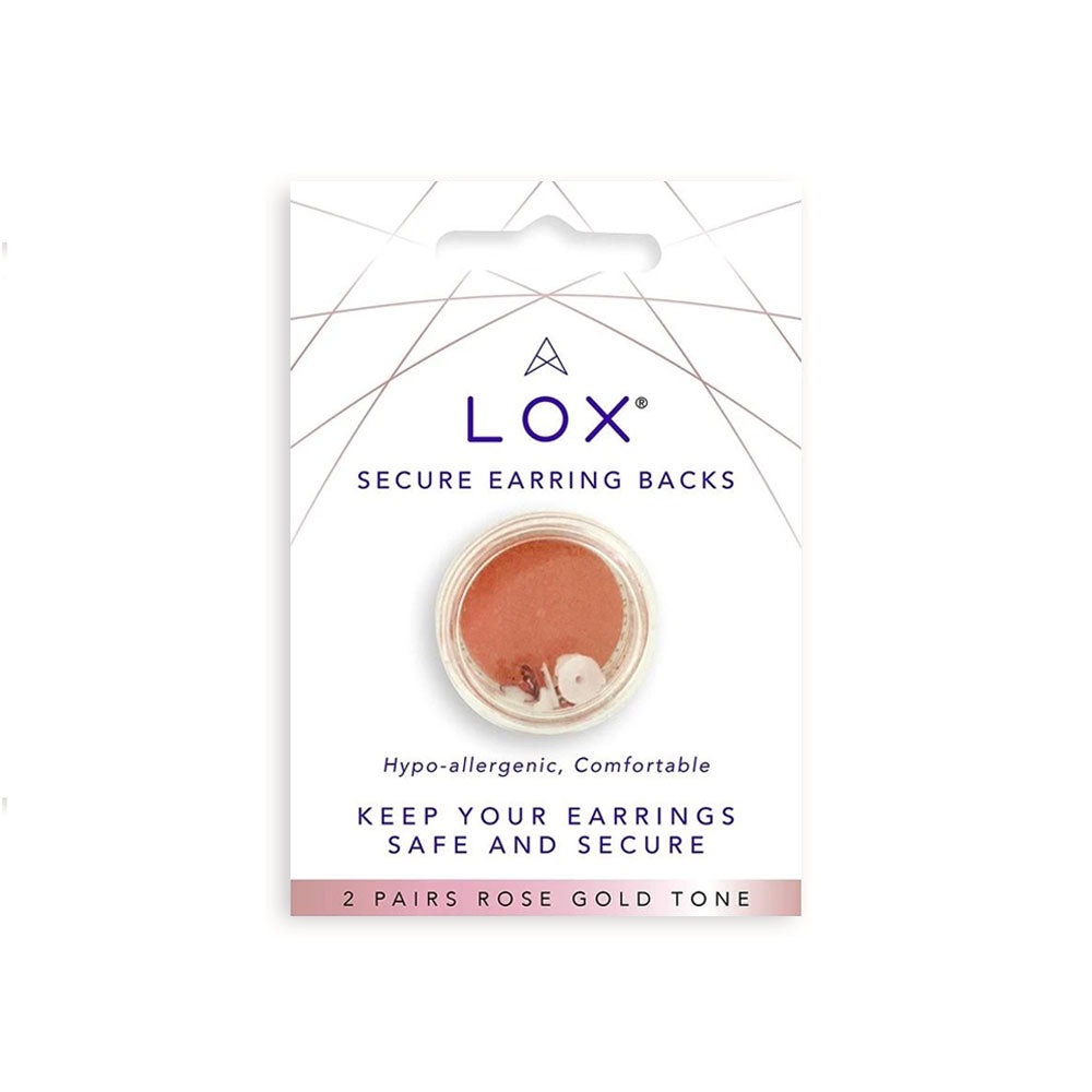 Lox Secure Earring Backs - Rose Gold