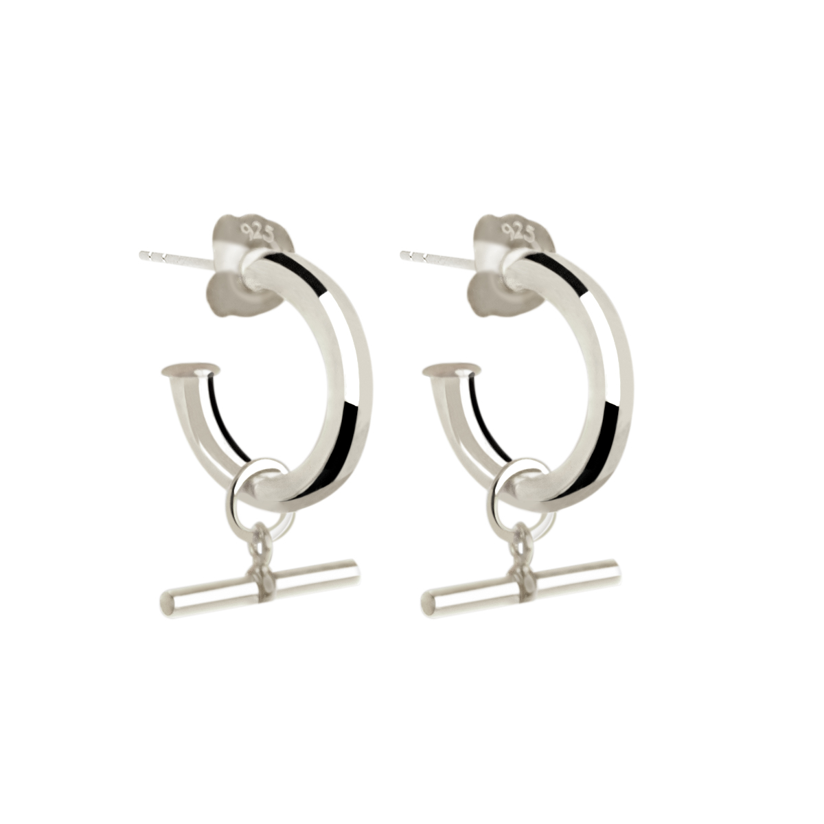 T-bar Hoop Earrings