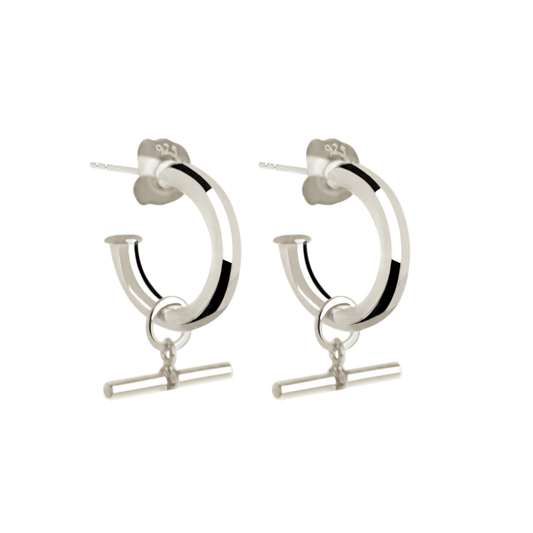 T-bar Hoop Earrings