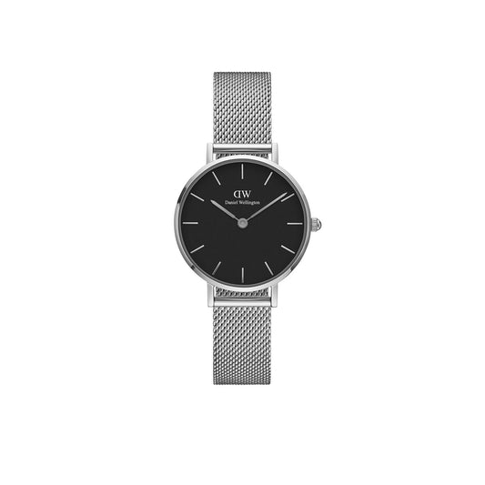 Petite 28mm Sterling - Silver & Black Watch