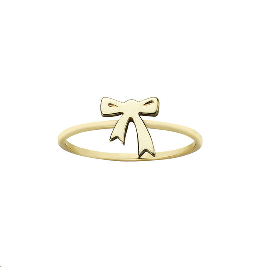 9k Yellow Gold Mini Bow Ring
