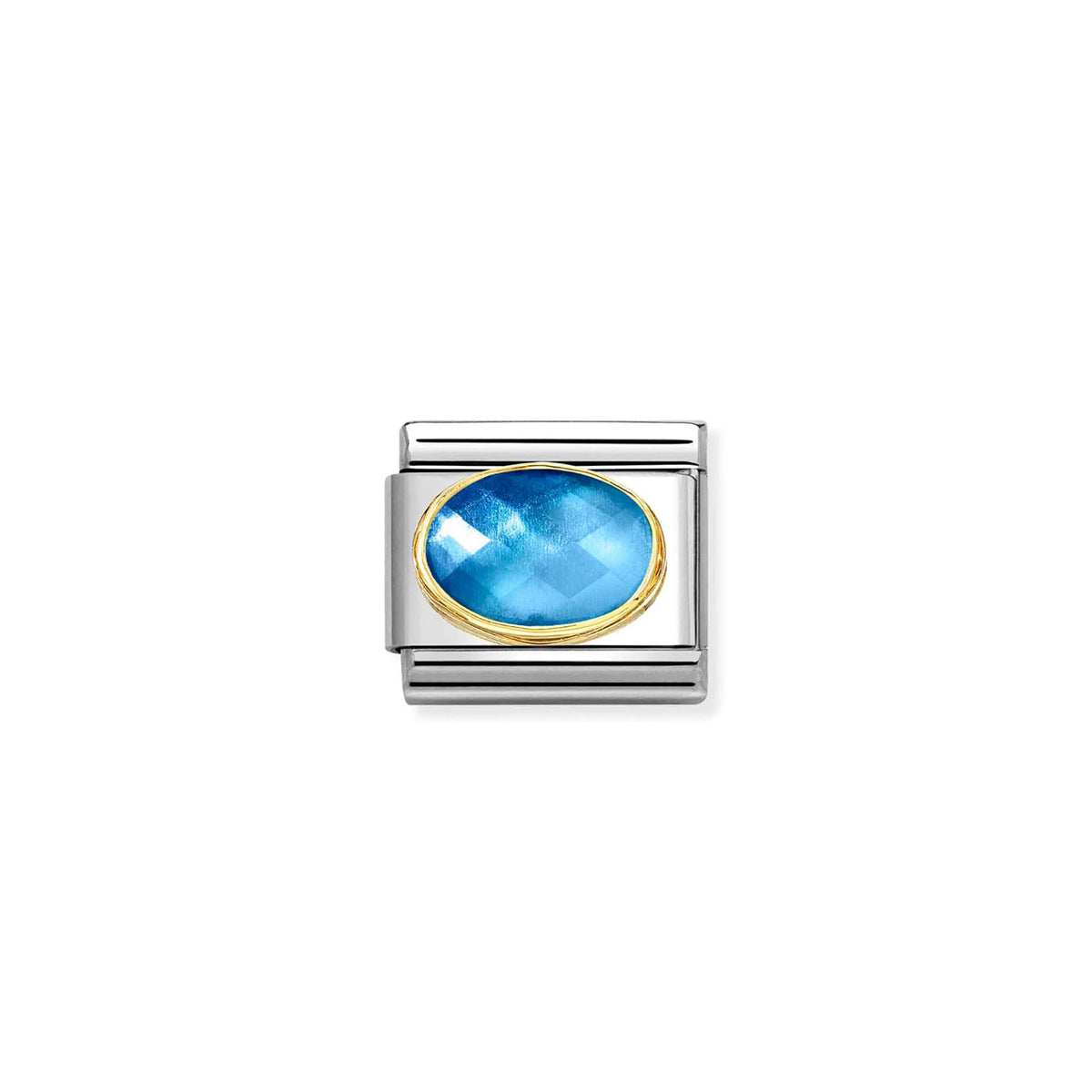 Composable Classic Link 030612/038 Two Tone Light Blue and Dark Blue in 18k Gold and Enamel