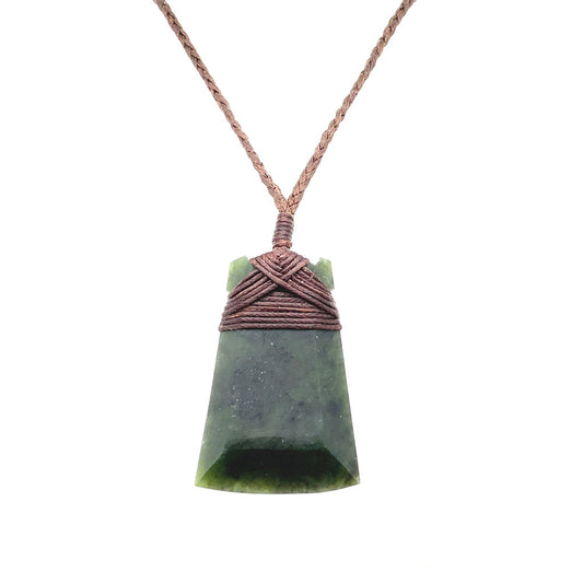 Medium Greenstone NZ Made Toki Pendant