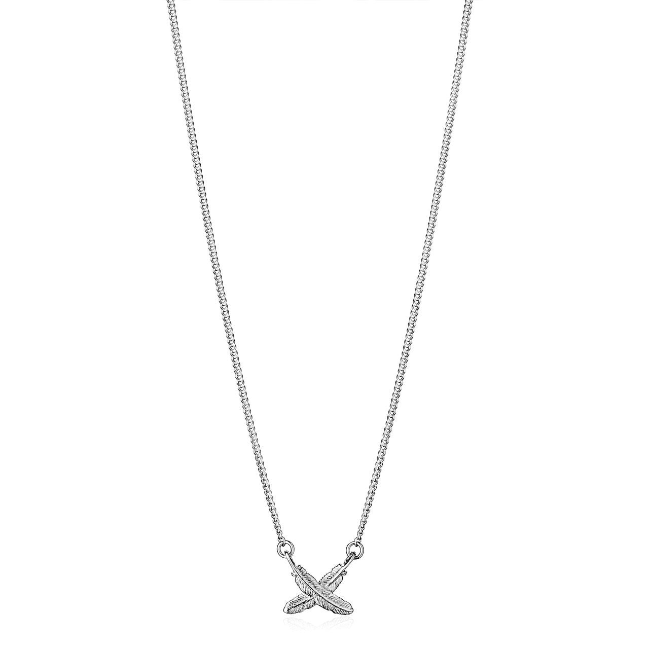 Sterling Silver Mini Feather Kisses Pendant