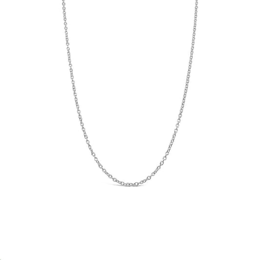 45cm Sterling Silver RCAD Diamond Cut Cable Chain