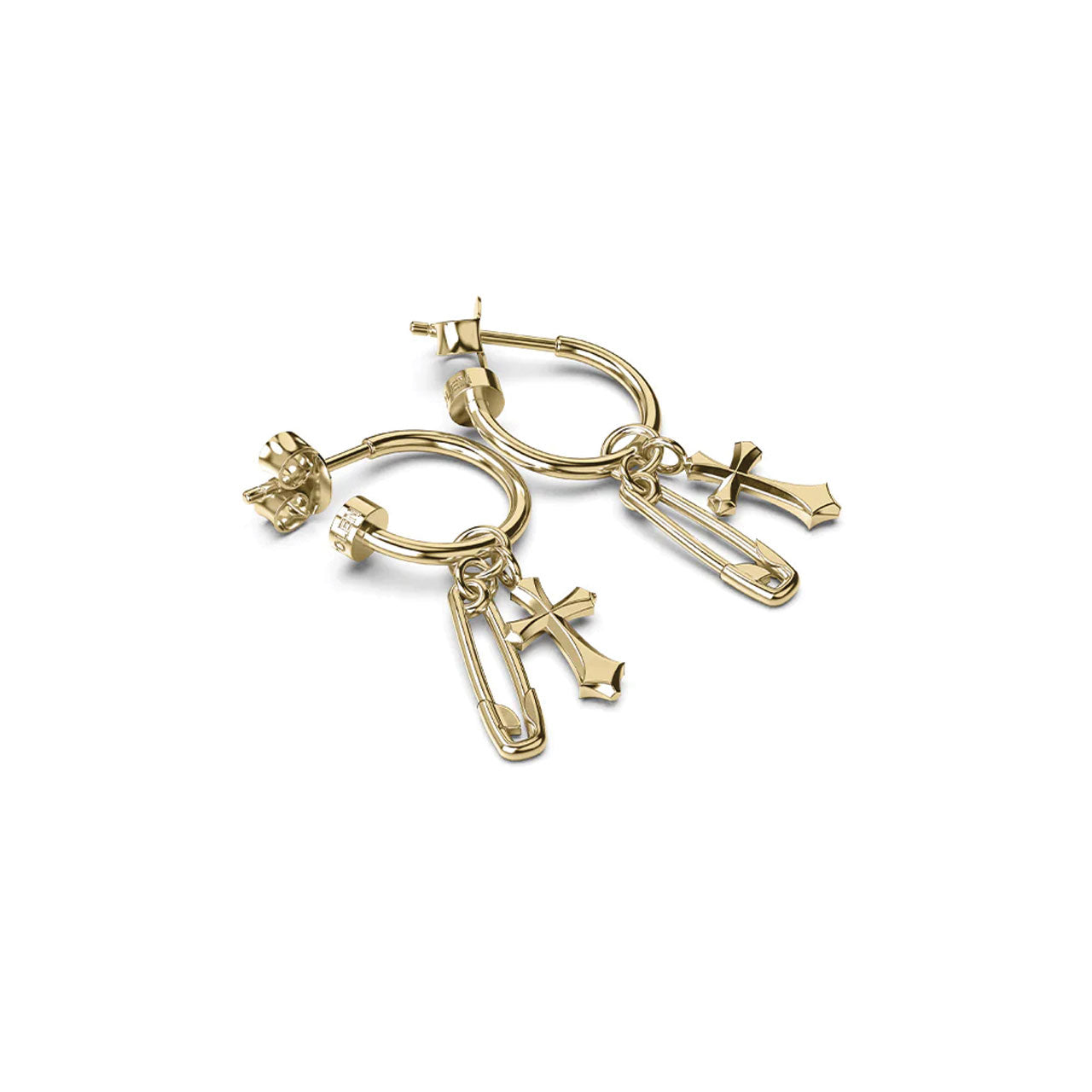 Gothic Pin Earrings - Gold Plated