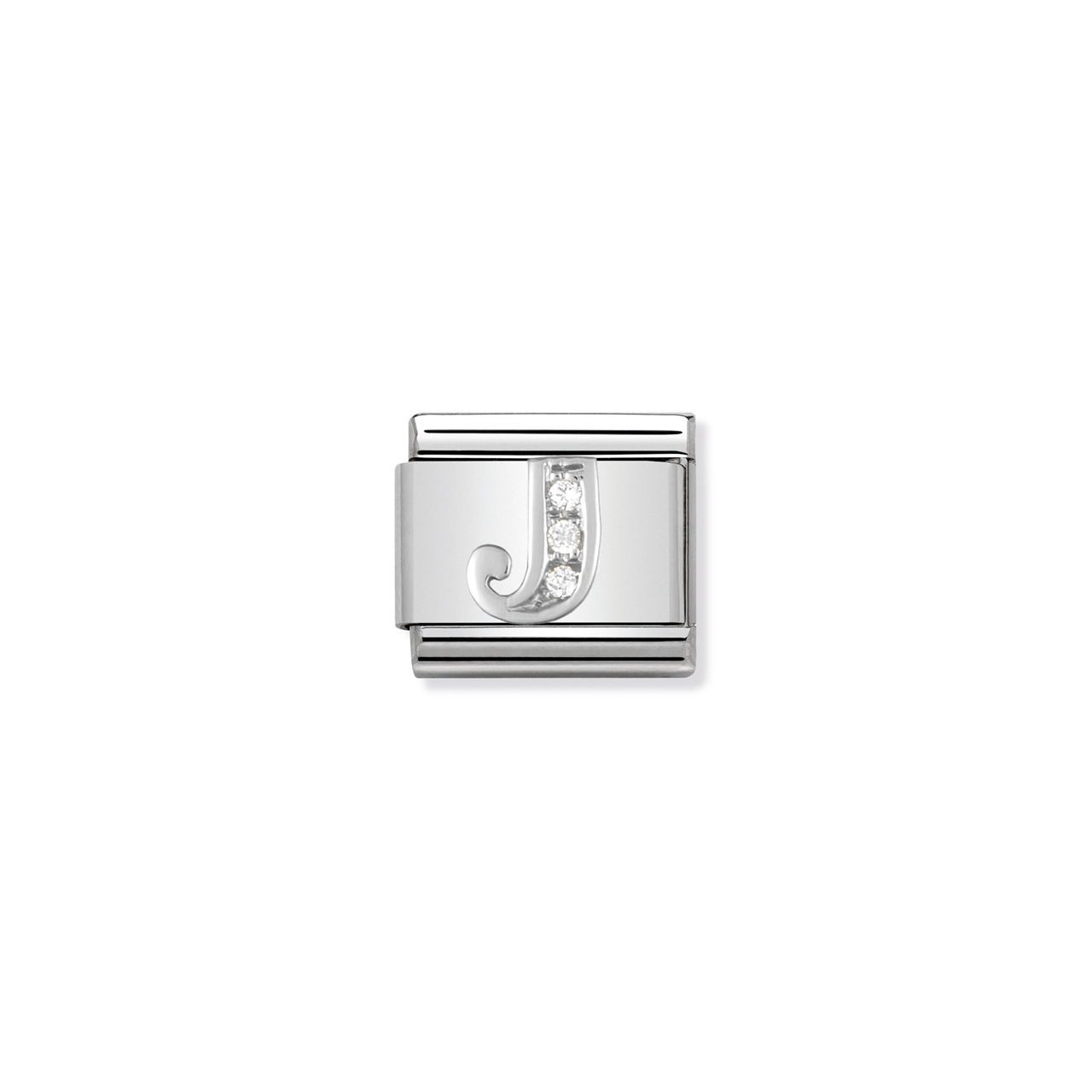 Composable Classic Link 330301/10 Letter J in Silver & Stones