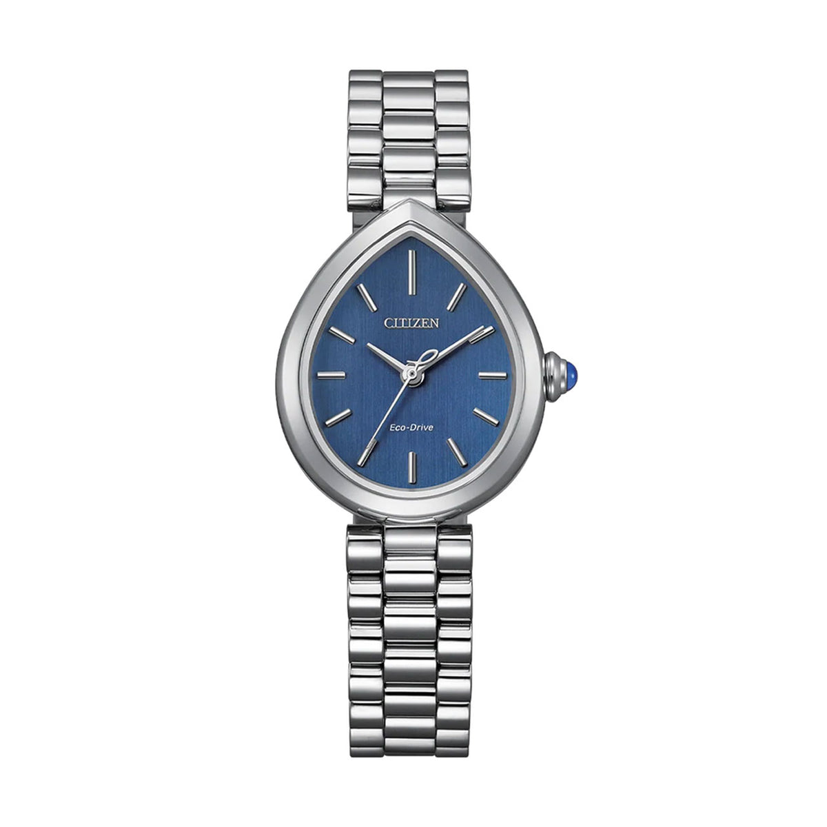 Citizen - Womans Blue Teardrop Rainell EcoDrive Watch - EM1201-52L