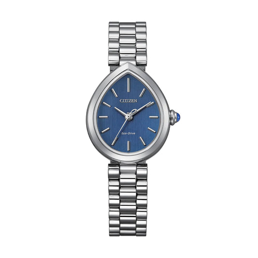 Citizen - Womans Blue Teardrop Rainell EcoDrive Watch - EM1201-52L