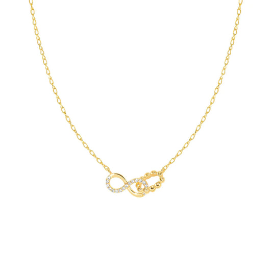 Lovecloud Necklace Gold With CZ 240504/005 Infinity