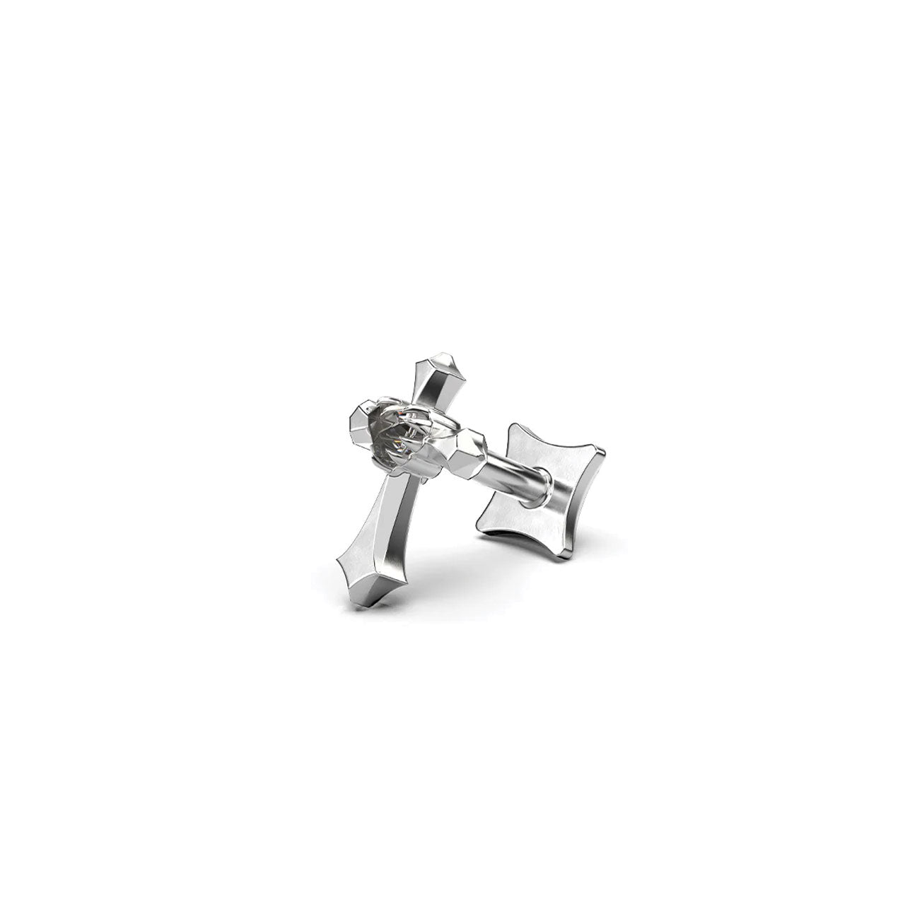 Gothic Cross Flat Back Single Earring