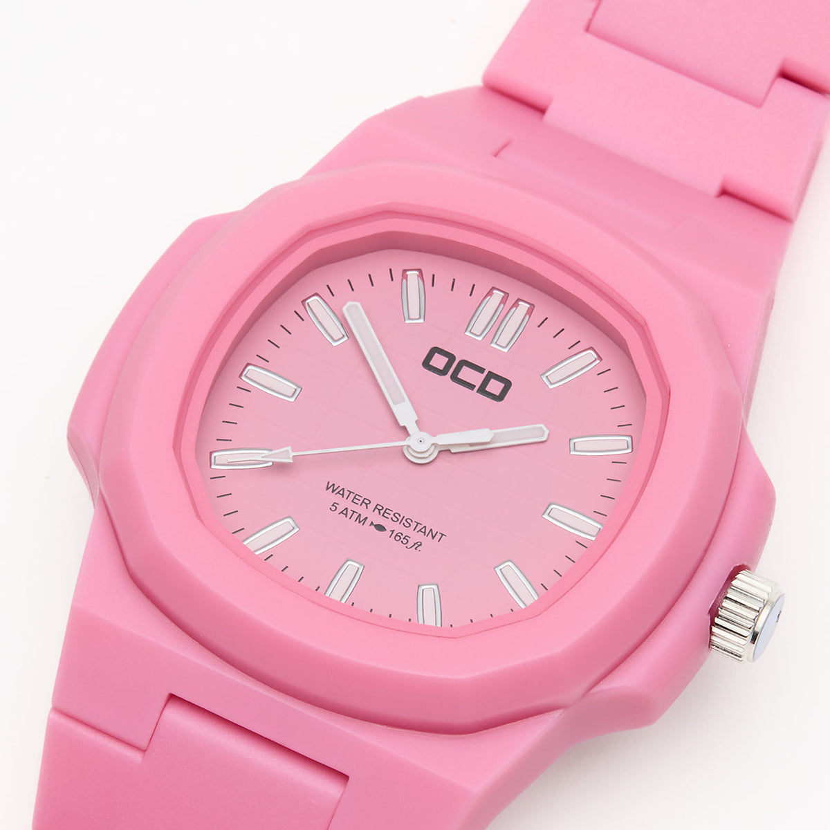 Pink Unisex Fashion Bright Colour Pop Watch