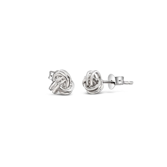 Sterling Silver 6mm Knot Stud Earrings