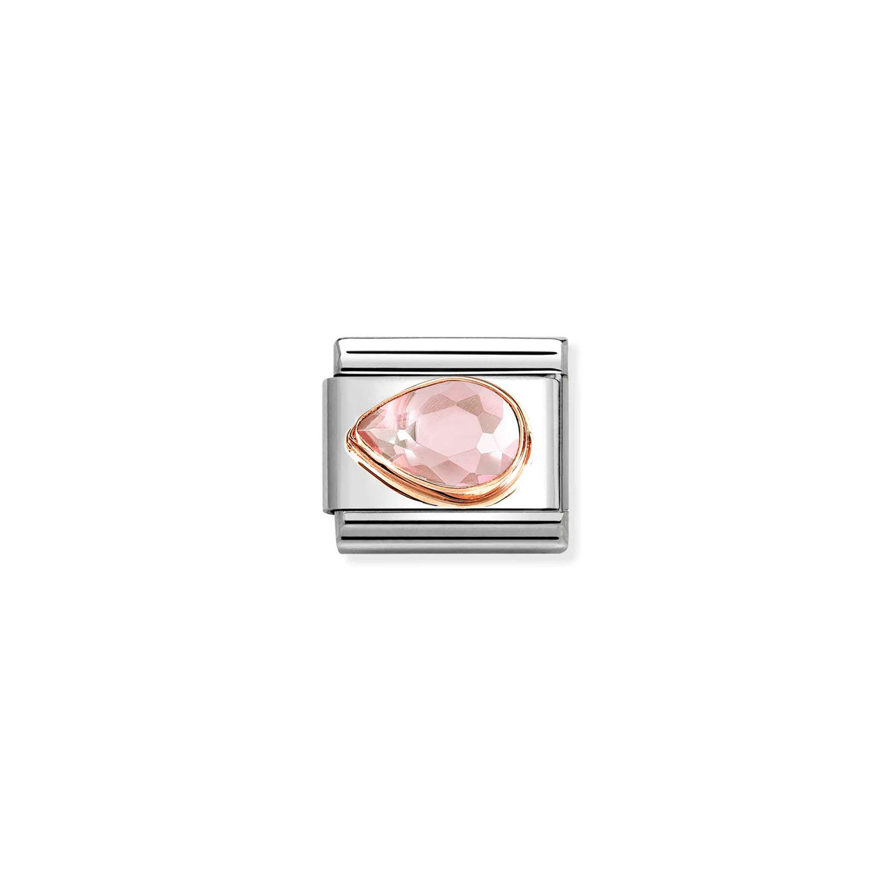Composable Classic Link 430605/003 Tear Drop Left 9k Rose Gold & Pink CZ