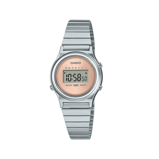 Casio Ladies Digital Steel & Rose Gold Watch - LA700WE-4A