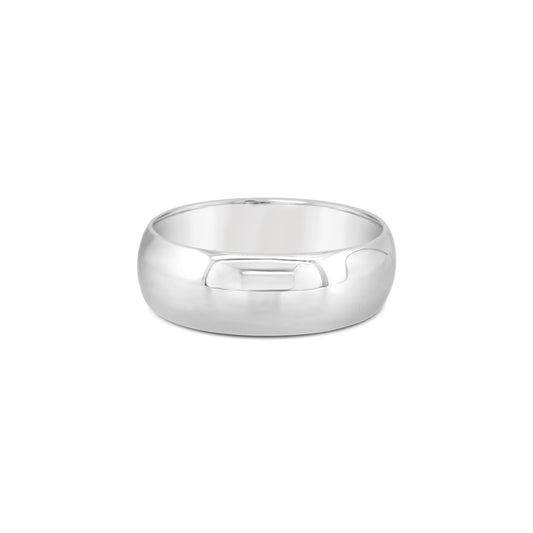 Sterling Silver Half Round 5mm Plain Ring
