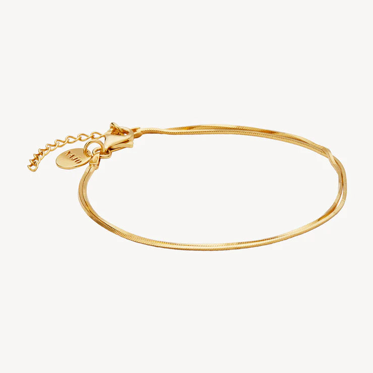 Mirage Double Chain Bracelet - Gold Plated