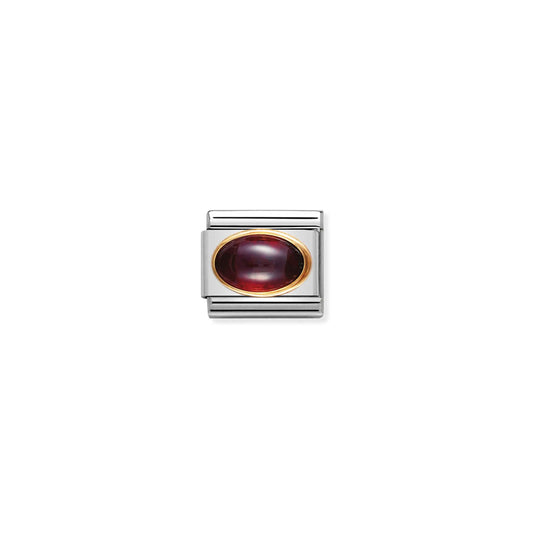 Composable Classic Link 030504/03 January Garnet Oval Stone In 18K Gold