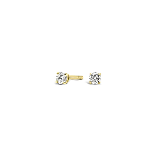 9k Yellow Gold 0.10ct Diamond Studs