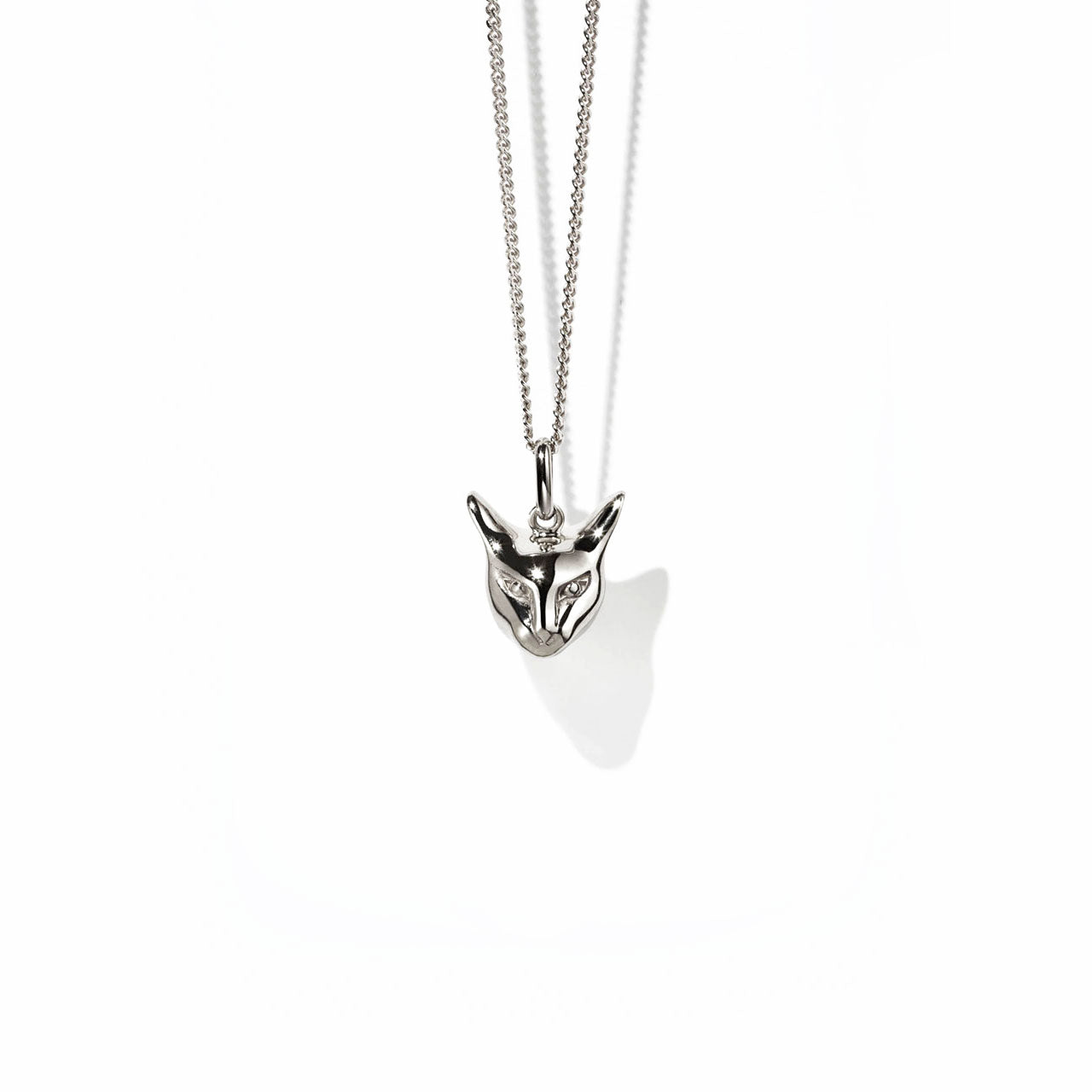 Sterling Silver Cat Charm Necklace