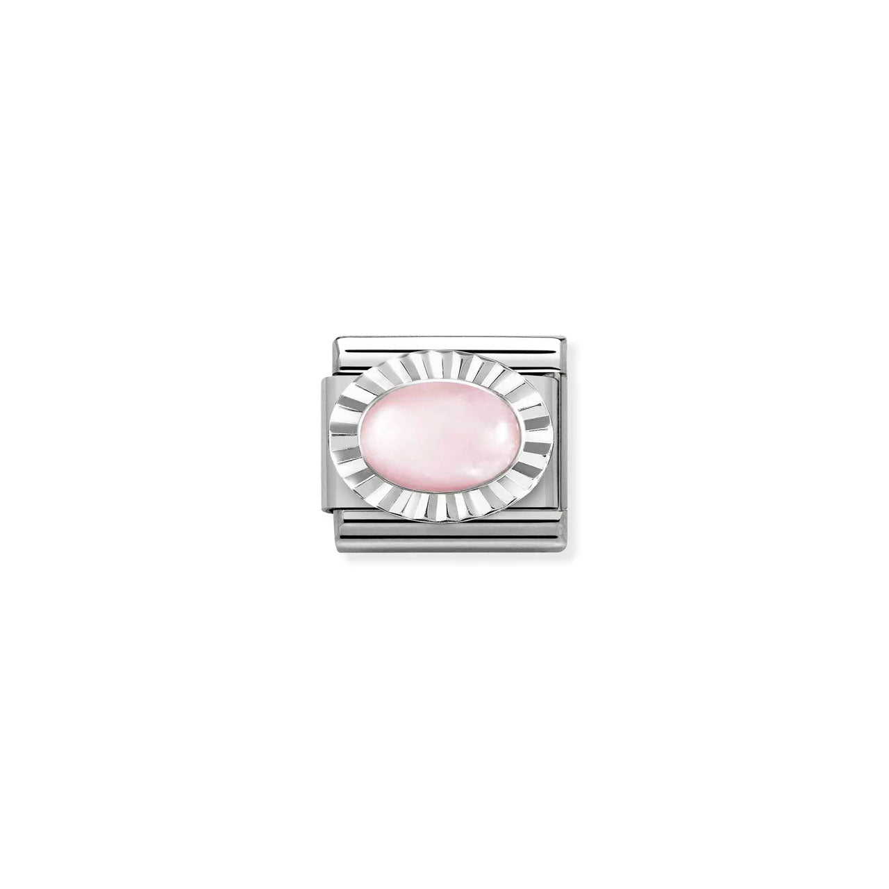 Composable Classic Link 330507/39 Pink Quartz In Silver