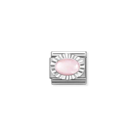 Composable Classic Link 330507/39 Pink Quartz In Silver