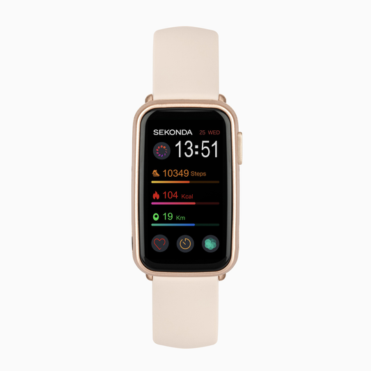 Sekonda Track Smart Watch | Rose Gold Case & Pink Silicone Strap | 30170