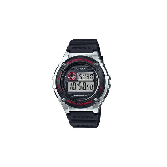 Black & Silver Digital Watch - W216H-1C