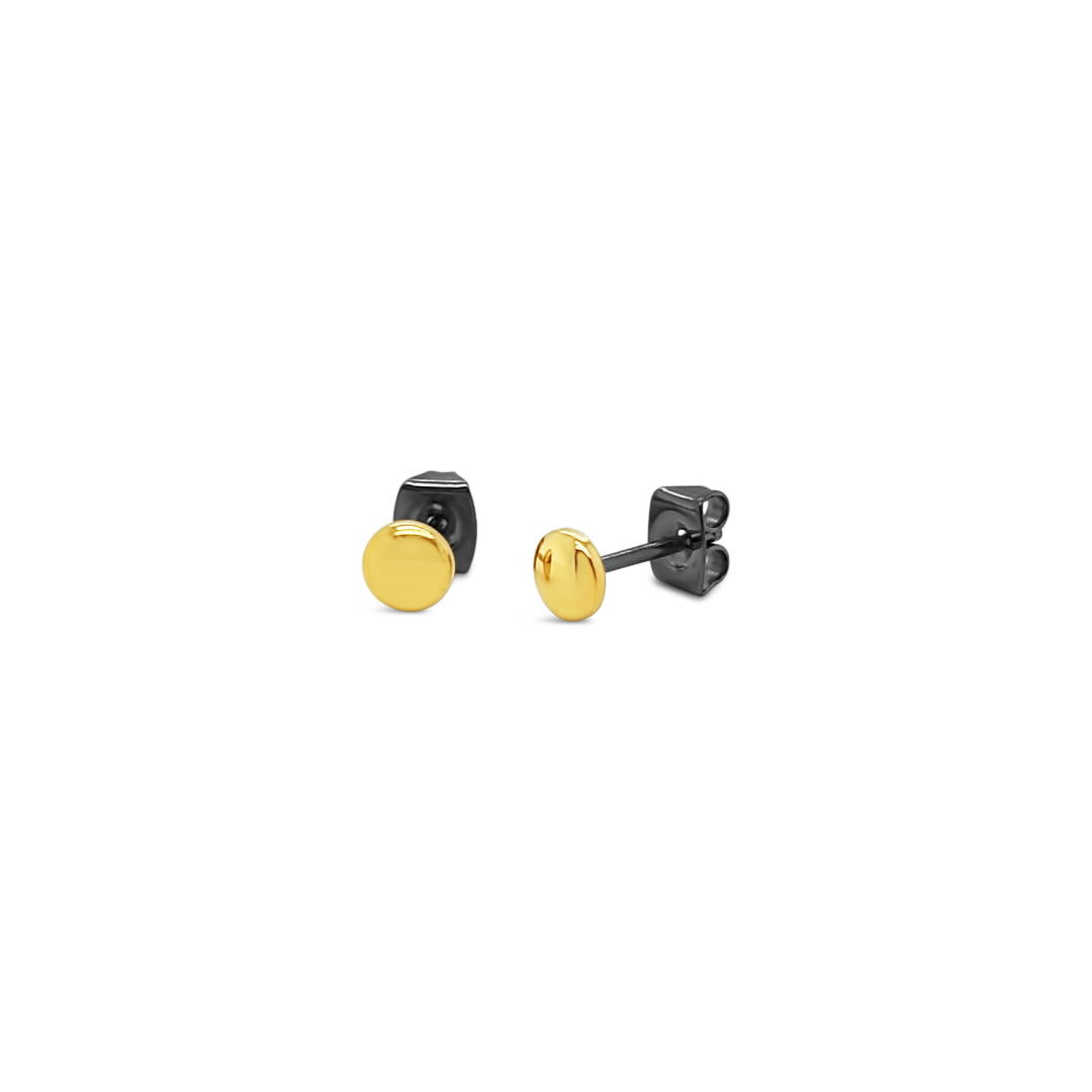 Gold Plated Titanium Small Disc Studs