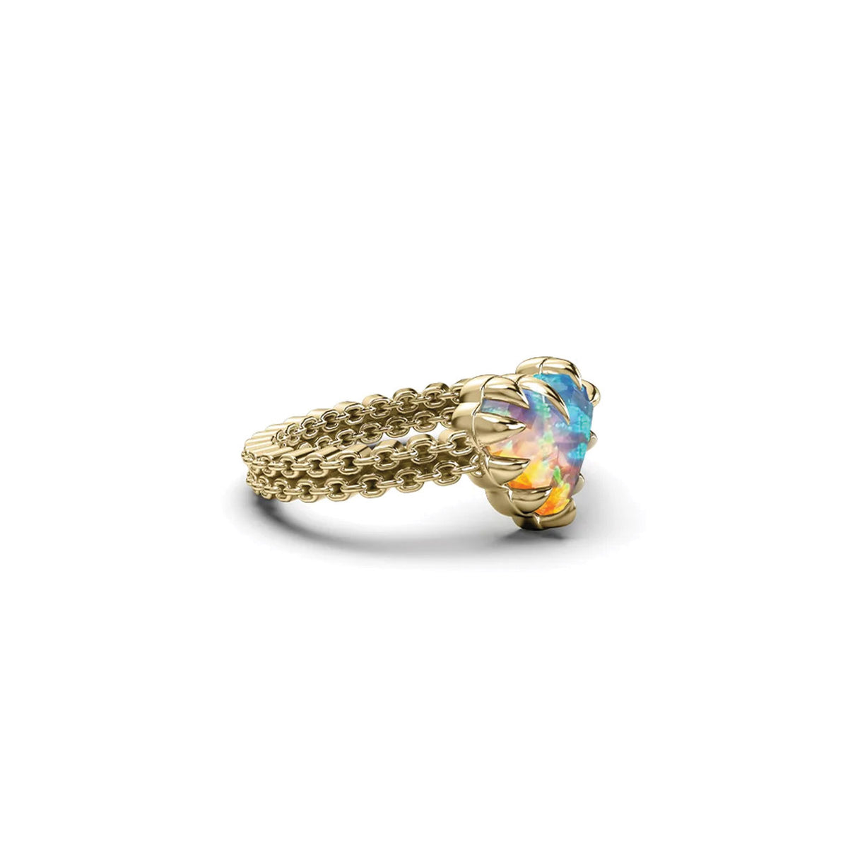 Mini Love Claw Ring Bello Opal - 18K Gold Vermeil - Size N
