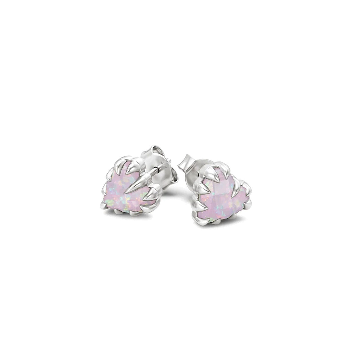 Love Claw Earrings - Pink Bello Opal