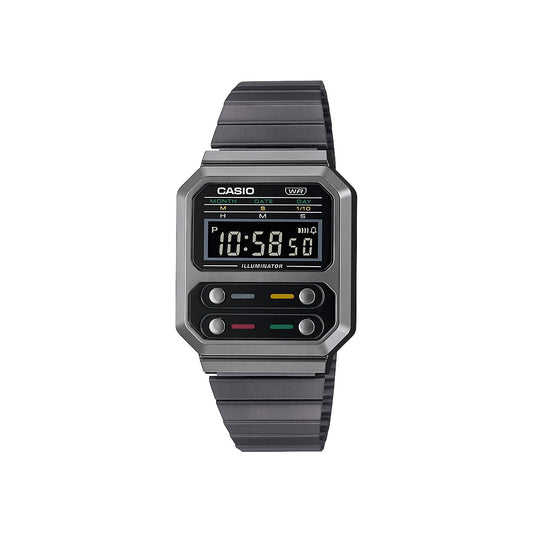 Gun Metal Vintage Digital Watch - A100WEGG-1A
