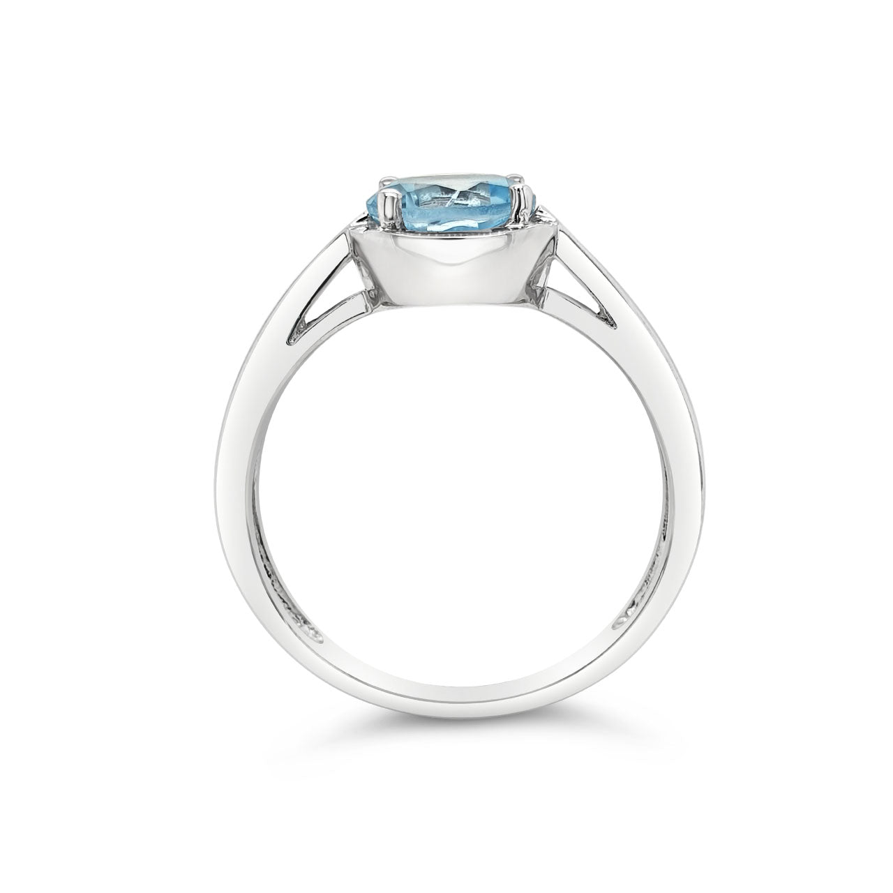 Sterling Silver Blue Topaz Dress Ring
