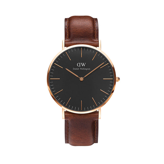 Classic 40mm St Mawes - Rose Gold & Brown Watch