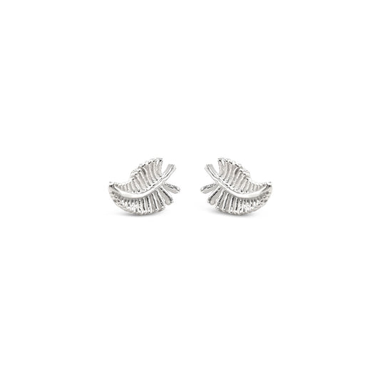 Sterling Silver Mini Fern Stud Earrings