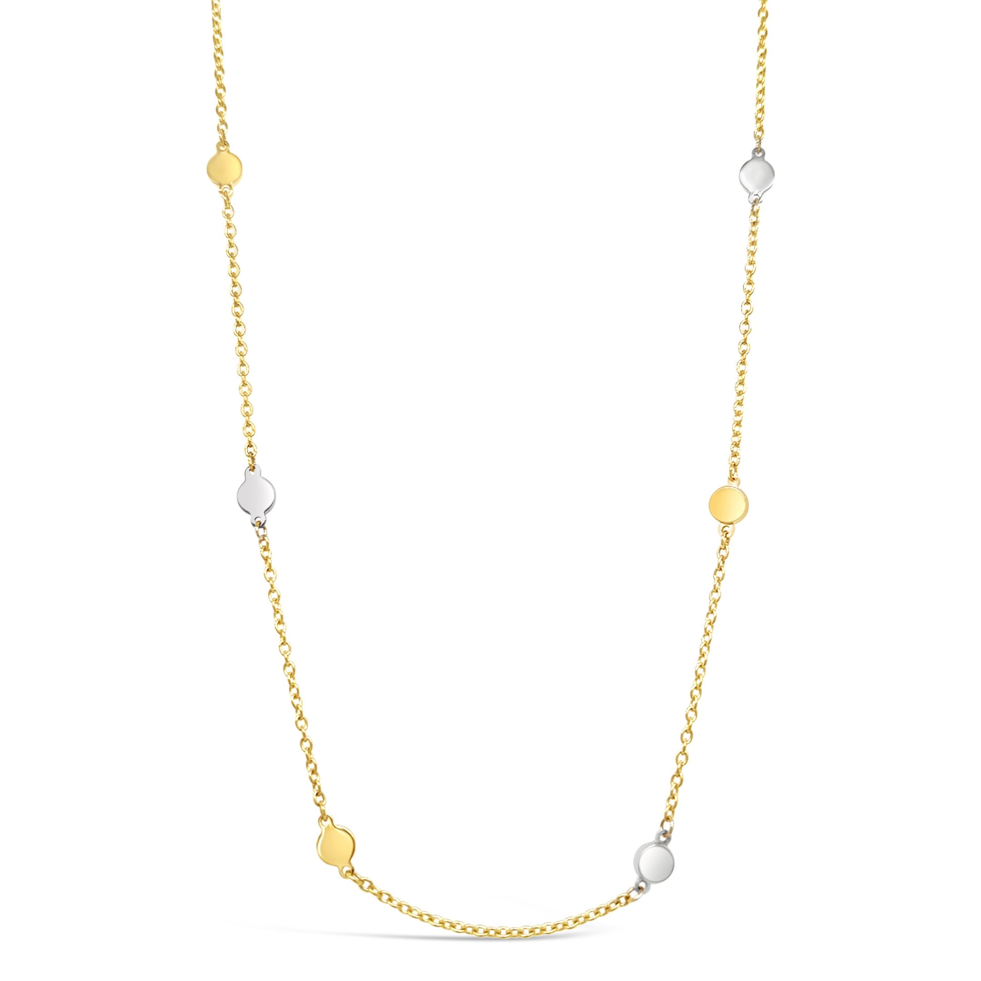 9k Two Tone Gold 45cm Chain
