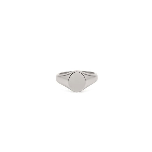 Sterling Silver Large Oval Signet Ring