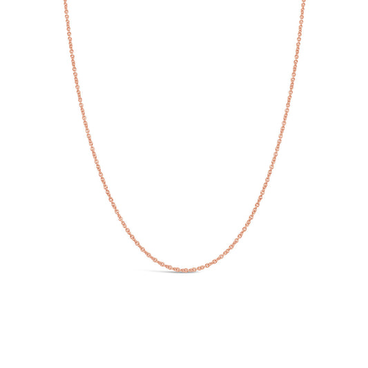 47cm 9k Rose Gold 31R5E1 Round  Cable Chain