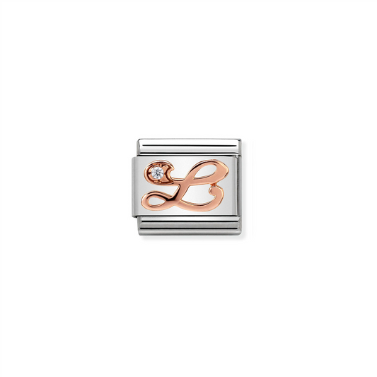 Composable Classic Link 430310/12 Letter L in Rose Gold & CZ