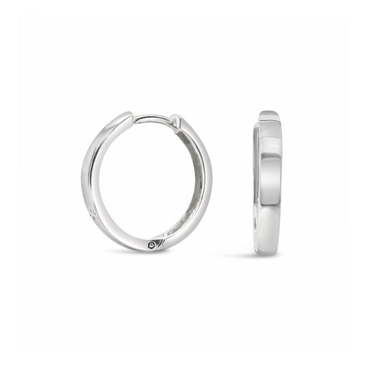 Sterling Silver 19 mm Square Profile Huggies