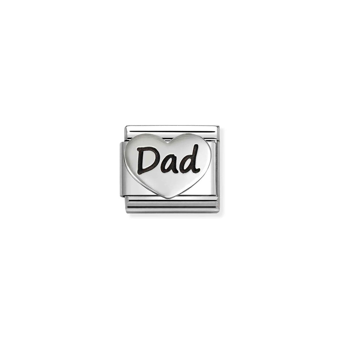 Composable Classic Link 330114/24 Dad Heart In Silver