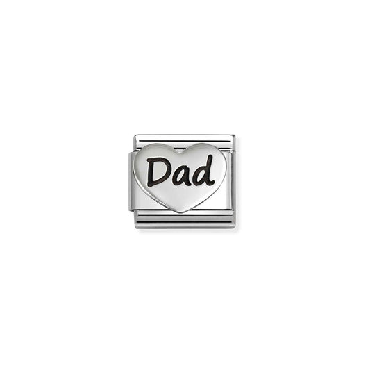 Composable Classic Link 330114/24 Dad Heart In Silver
