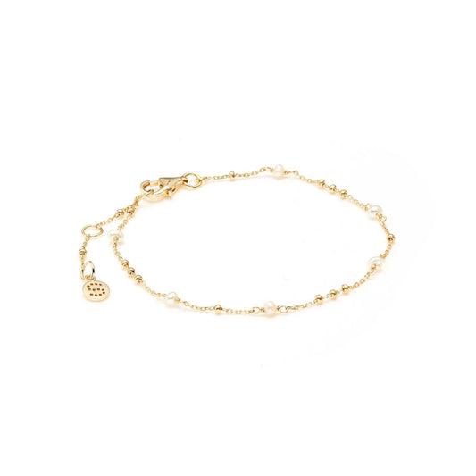 Dotty Bracelet Pearl + Gold