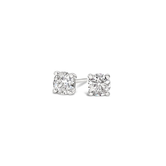 9k White Gold 0.50ct Diamond Stud Earrings