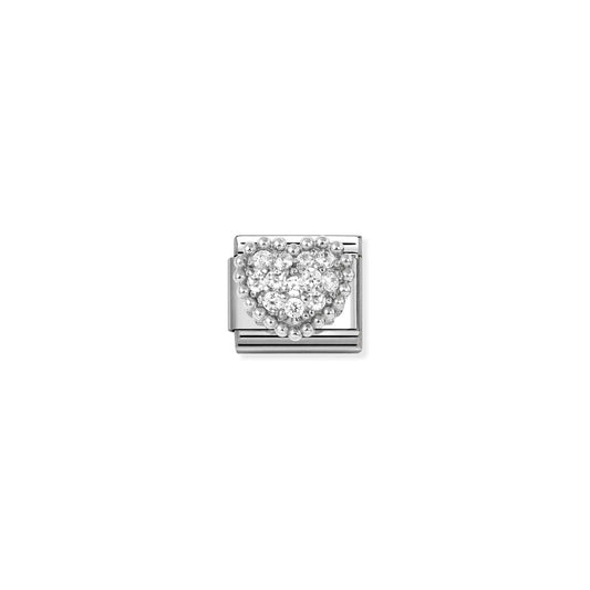 Composable Classic Link 330322/07 Heart In 925 Silver & White Cz