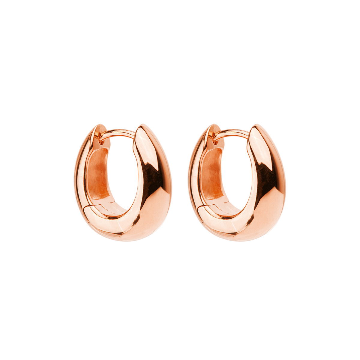 Arco Huggie Earrings - Rose Gold Plated