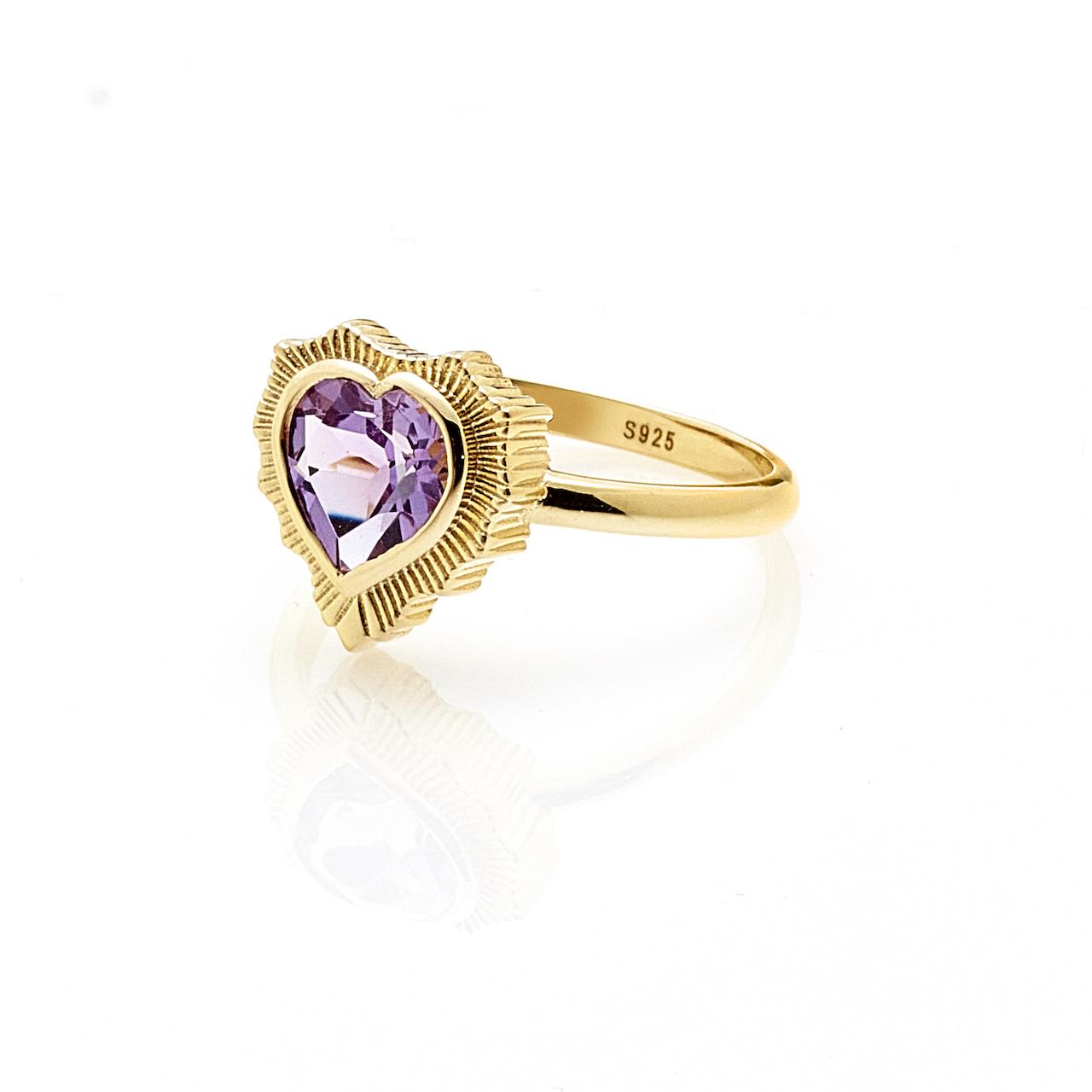 Amour Ring Brazilian Amethyst + Gold